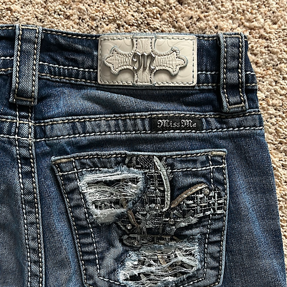 Miss Me Sexy Signature Slim Boot Blue Denim Jeans Pants **Size 26** 🔥🔥 - Picture 5 of 8